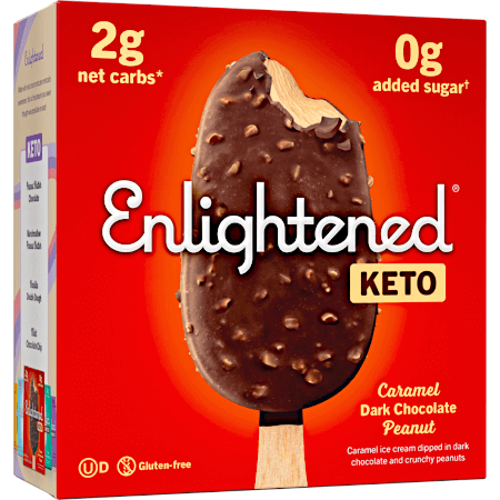 Keto Ice Cream Bars - Dark Chocolate Caramel Peanut